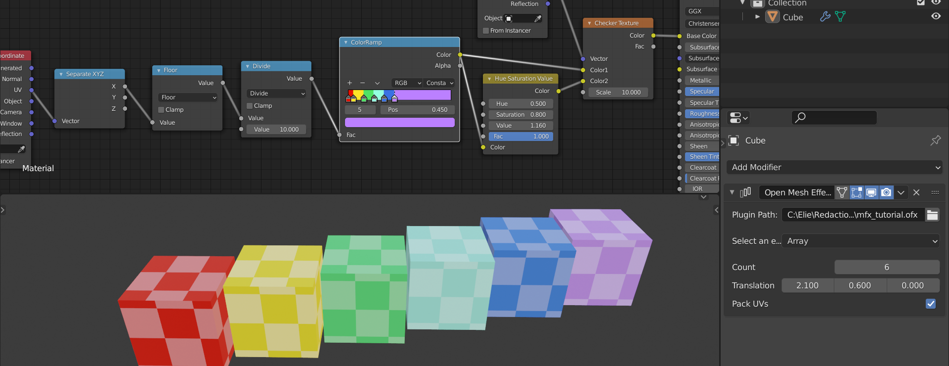 The final plugin used in Blender